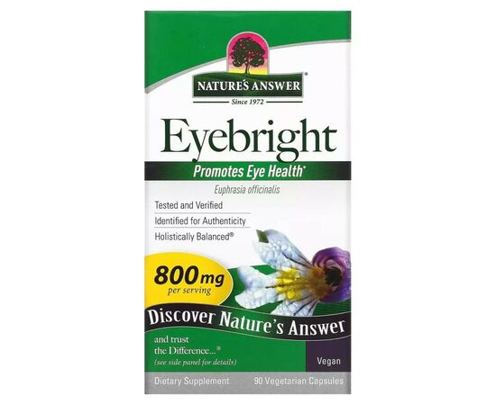 Травы Nature's Answer Очанка для глаз, 800 мг, Eyebright, 90 вегетарианских капсул (NTA-16210), изображение 2 Травы Nature's Answer Очанка для глаз, 800 мг, Eyebright, 90 вегетарианских капсул (NTA-16210), изображение 2