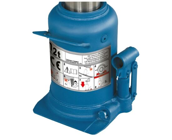 Домкрат GTM гидравлический бутылочный 12т (240-590мм) двухштоковый (TH812001), изображение 3 Домкрат GTM гидравлический бутылочный 12т (240-590мм) двухштоковый (TH812001), изображение 3