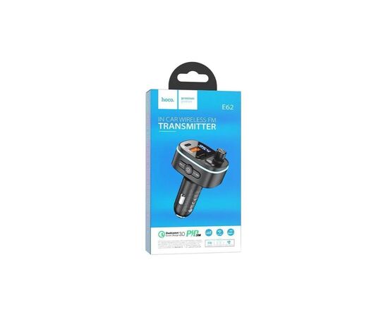 FM модулятор HOCO E62, Black, Box, изображение 5 FM модулятор HOCO E62, Black, Box, изображение 5
