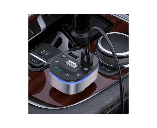 FM модулятор HOCO E71, Black/Silver, Box, изображение 5 FM модулятор HOCO E71, Black/Silver, Box, изображение 5