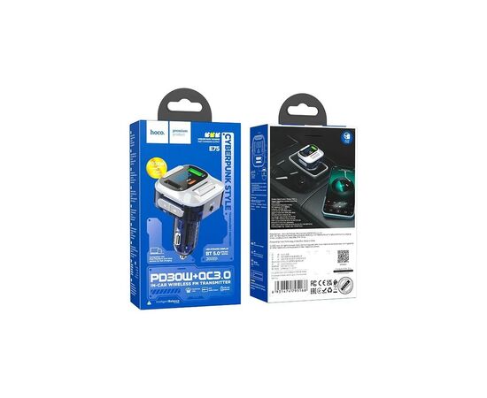 FM модулятор HOCO E75, Black, Box, изображение 12 FM модулятор HOCO E75, Black, Box, изображение 12