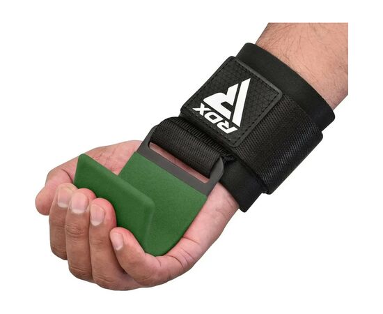 Крюки для тяги на запястья RDX W5 Gym Hook Strap Army Green Plus (WAN-W5AG+), изображение 4 Крюки для тяги на запястья RDX W5 Gym Hook Strap Army Green Plus (WAN-W5AG+), изображение 4