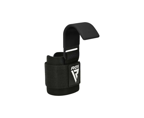 Крюки для тяги на запястья RDX W5 Gym Hook Strap Black Plus (WAN-W5B+), изображение 3 Крюки для тяги на запястья RDX W5 Gym Hook Strap Black Plus (WAN-W5B+), изображение 3