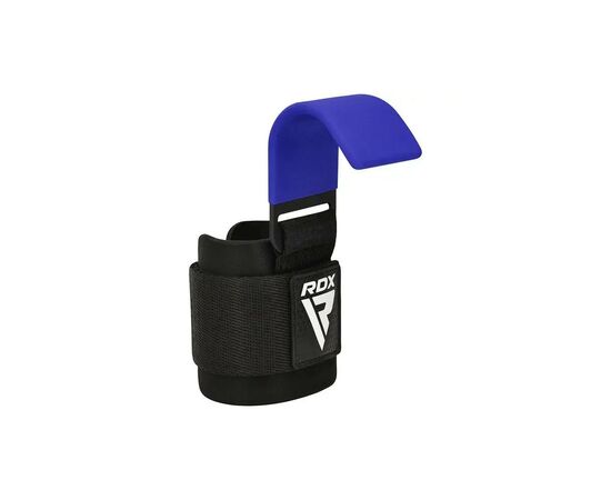 Крюки для тяги на запястья RDX W5 Gym Hook Strap Blue Plus (WAN-W5U+), изображение 3 Крюки для тяги на запястья RDX W5 Gym Hook Strap Blue Plus (WAN-W5U+), изображение 3