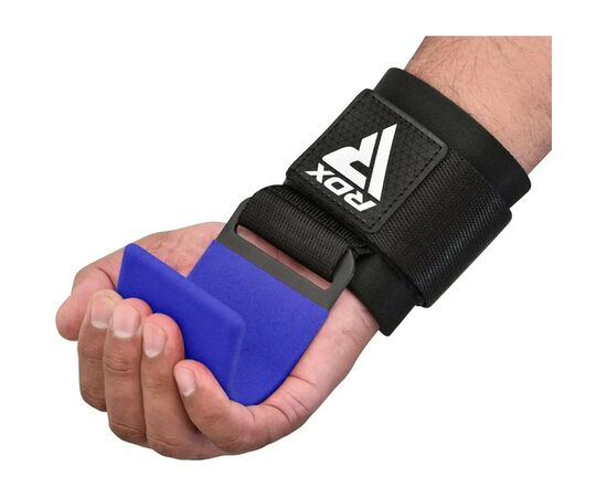 Крюки для тяги на запястья RDX W5 Gym Hook Strap Blue Plus (WAN-W5U+), изображение 5 Крюки для тяги на запястья RDX W5 Gym Hook Strap Blue Plus (WAN-W5U+), изображение 5