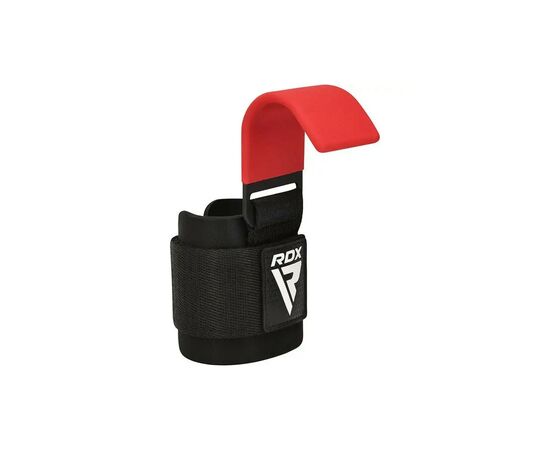 Крюки для тяги на запястья RDX W5 Gym Hook Strap Red Plus (WAN-W5R+), изображение 3 Крюки для тяги на запястья RDX W5 Gym Hook Strap Red Plus (WAN-W5R+), изображение 3