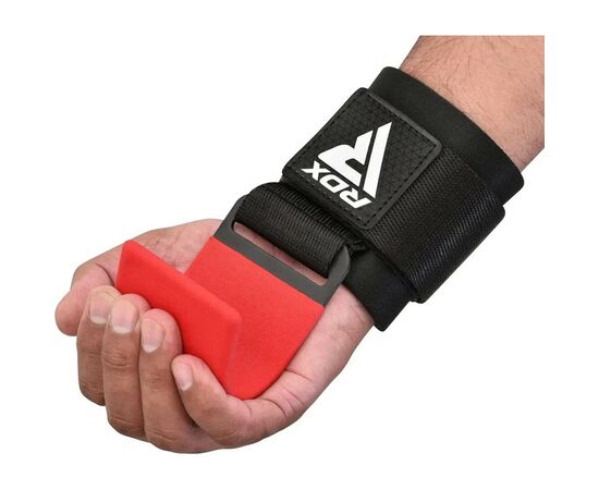 Крюки для тяги на запястья RDX W5 Gym Hook Strap Red Plus (WAN-W5R+), изображение 5 Крюки для тяги на запястья RDX W5 Gym Hook Strap Red Plus (WAN-W5R+), изображение 5