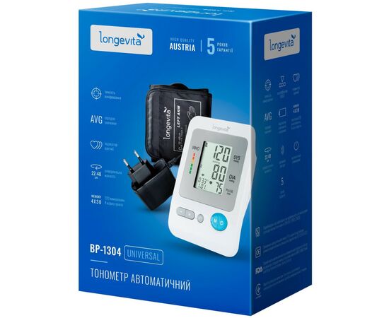 Тонометр Longevita Авт.вимір.артер.тиску LONGEVITA BP-1304 Авт.вимір.артер.тиску (BP-1304), зображення 3 Тонометр Longevita Авт.вимір.артер.тиску LONGEVITA BP-1304 Авт.вимір.артер.тиску (BP-1304), зображення 3