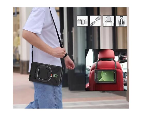 Чехол для планшета BeCover Heavy Duty Case With Stand Holder Samsung Galaxy Tab Active 5 SM-X306B 8" Black (710950), изображение 8 Чехол для планшета BeCover Heavy Duty Case With Stand Holder Samsung Galaxy Tab Active 5 SM-X306B 8" Black (710950), изображение 8