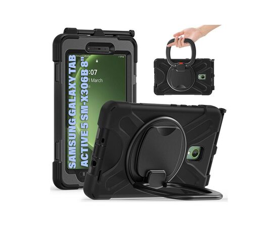 Чохол до планшета BeCover Heavy Duty Case With Stand Holder Samsung Galaxy Tab Active 5 SM-X306B 8" Black (710950)