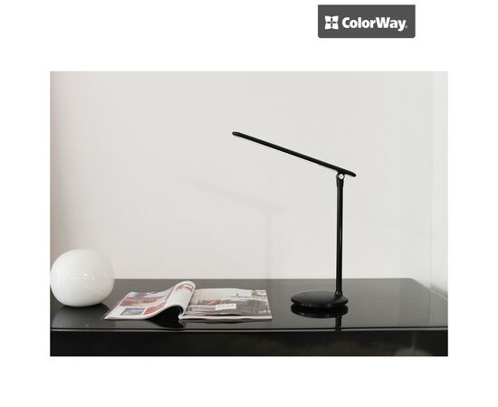 Настільна лампа ColorWay 4W with built-in battery 1800 mAh USB in/out 5V*1A, black (CW-DL02B-B), зображення 2 Настільна лампа ColorWay 4W with built-in battery 1800 mAh USB in/out 5V*1A, black (CW-DL02B-B), зображення 2