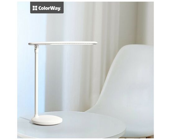Настольная лампа ColorWay 4W with built-in battery 1800 mAh USB in/out 5V*1A, white (CW-DL02B-W), изображение 2 Настольная лампа ColorWay 4W with built-in battery 1800 mAh USB in/out 5V*1A, white (CW-DL02B-W), изображение 2