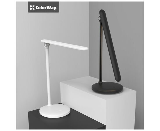Настольная лампа ColorWay 4W with built-in battery 1800 mAh USB in/out 5V*1A, white (CW-DL02B-W), изображение 4 Настольная лампа ColorWay 4W with built-in battery 1800 mAh USB in/out 5V*1A, white (CW-DL02B-W), изображение 4