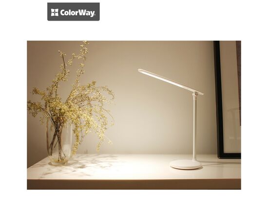 Настольная лампа ColorWay 4W with built-in battery 1800 mAh USB in/out 5V*1A, white (CW-DL02B-W), изображение 5 Настольная лампа ColorWay 4W with built-in battery 1800 mAh USB in/out 5V*1A, white (CW-DL02B-W), изображение 5