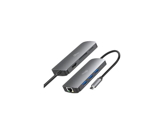 Концентратор Media-Tech USB3.1 Type-C to HDMI/USB 3.0x3/RJ45/SD/MicroSD/PD 100W Hub Pro 8-in-1 (MT5044), изображение 4 Концентратор Media-Tech USB3.1 Type-C to HDMI/USB 3.0x3/RJ45/SD/MicroSD/PD 100W Hub Pro 8-in-1 (MT5044), изображение 4