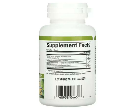 Витаминно-минеральный комплекс Natural Factors Сон и расслабление с валерианой и хмелем, Sleep Relax with Valeria (NFS-04655), изображение 2 Витаминно-минеральный комплекс Natural Factors Сон и расслабление с валерианой и хмелем, Sleep Relax with Valeria (NFS-04655), изображение 2