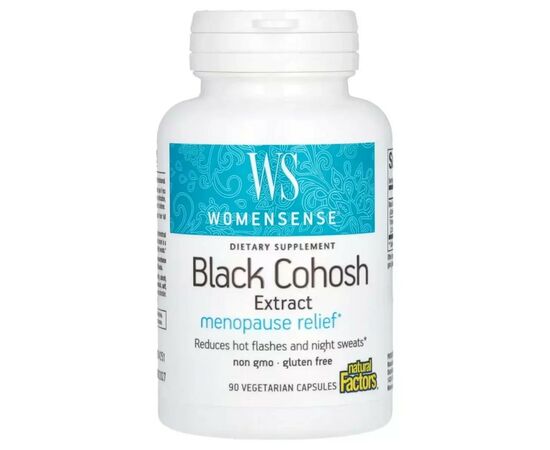 Травы Natural Factors Экстракт клопогона, облегчение менопаузы, WomenSense, Black Coho (NFS-04925)