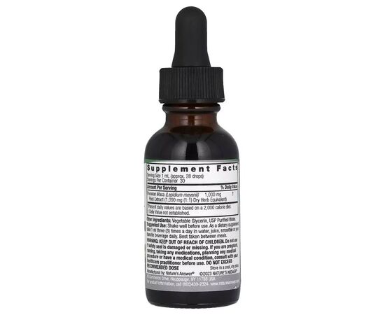 Травы Nature's Answer Мака, 1000 мг, без спирта, Maca Root, Alcohol-Free, 30 мл (NTA-09552), изображение 2 Травы Nature's Answer Мака, 1000 мг, без спирта, Maca Root, Alcohol-Free, 30 мл (NTA-09552), изображение 2
