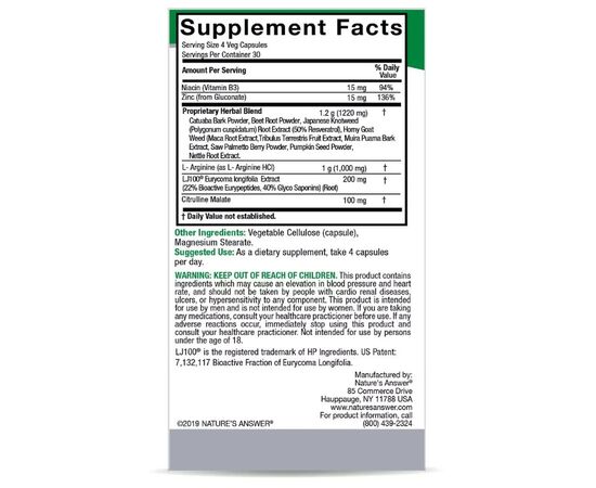 Вітамінно-мінеральний комплекс Nature's Answer Чоловіче здоров'я, Male Complete, 120 вегетаріанських капсул (NTA26510), зображення 3 Вітамінно-мінеральний комплекс Nature's Answer Чоловіче здоров'я, Male Complete, 120 вегетаріанських капсул (NTA26510), зображення 3