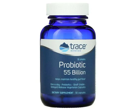 Пробиотики Trace Minerals Пробиотик, 55 миллиардов, Probiotic, 30 капсул (TMR-00212)