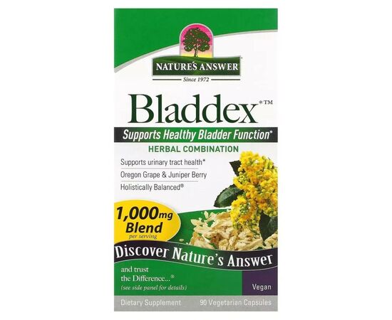 Витаминно-минеральный комплекс Nature's Answer Здоровье мочевого пузыря, 1000 мг, Bladdex, 90 вегетарианских (NTA-16020), изображение 2 Витаминно-минеральный комплекс Nature's Answer Здоровье мочевого пузыря, 1000 мг, Bladdex, 90 вегетарианских (NTA-16020), изображение 2