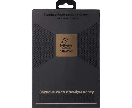 Стекло защитное Lunatik Premium Tempered Glass 3D Full Cover Black for iPhone 14 (1195281)
