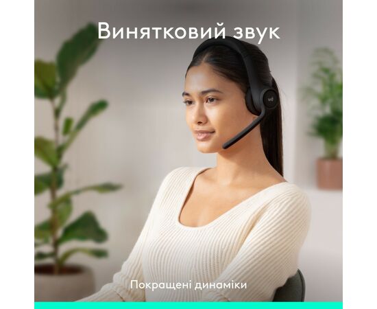 Навушники Logitech Zone 300 Bluetooth Graphite (981-001407), зображення 3 Навушники Logitech Zone 300 Bluetooth Graphite (981-001407), зображення 3