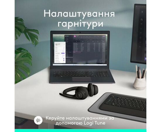 Навушники Logitech Zone 300 Bluetooth Graphite (981-001407), зображення 9 Навушники Logitech Zone 300 Bluetooth Graphite (981-001407), зображення 9