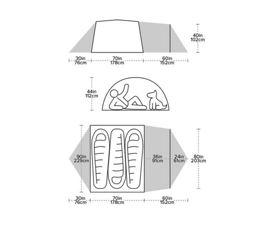 Палатка Big Agnes Blacktail 3 Hotel green/gray (021.0161), изображение 5 Палатка Big Agnes Blacktail 3 Hotel green/gray (021.0161), изображение 5