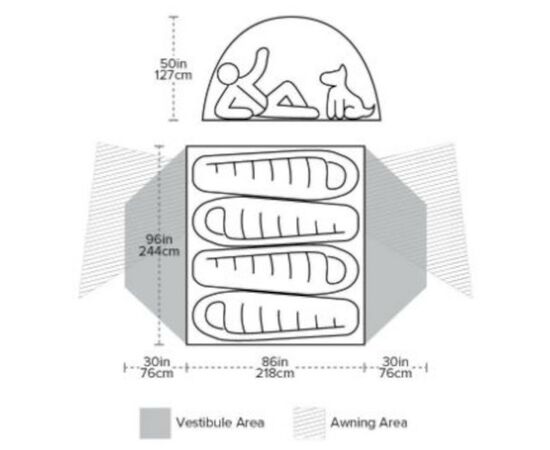 Намет Big Agnes Copper Spur HV UL4 olive green (021.0063), зображення 9