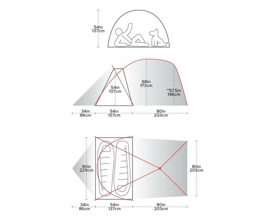 Намет Big Agnes Wyoming Trail 2 olive (021.0168), зображення 9 Намет Big Agnes Wyoming Trail 2 olive (021.0168), зображення 9