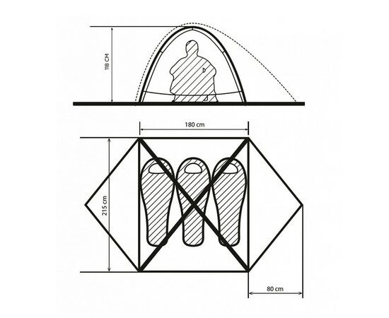 Намет Turbat Borzhava 3 Alu yellow - жовтий (012.005.0139), зображення 12 Намет Turbat Borzhava 3 Alu yellow - жовтий (012.005.0139), зображення 12
