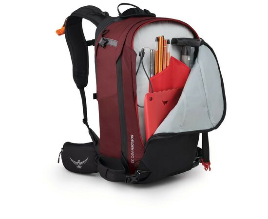 Рюкзак туристический Osprey Soelden Pro E2 Airbag Pack 32 red mountain O/S (009.3114), изображение 3 Рюкзак туристический Osprey Soelden Pro E2 Airbag Pack 32 red mountain O/S (009.3114), изображение 3