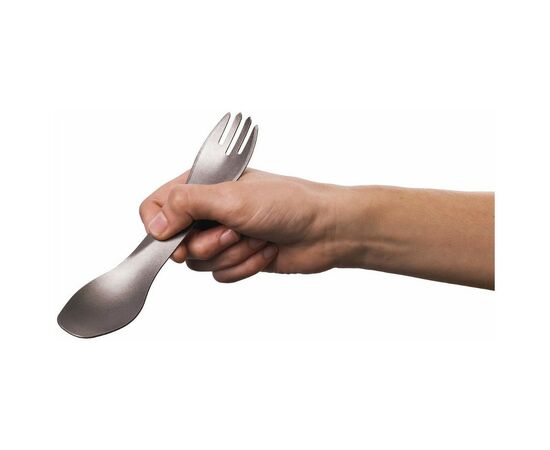 Ложка-вилка туристическая Humangear GoBites Ti-Uno titanium (022.0055), изображение 2 Ложка-вилка туристическая Humangear GoBites Ti-Uno titanium (022.0055), изображение 2