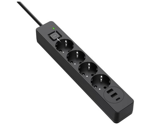 Мережевий фільтр живлення ColorWay CW-CHE432PDB, 4 розетки/3USB 2M (CW-CHE432PDB)