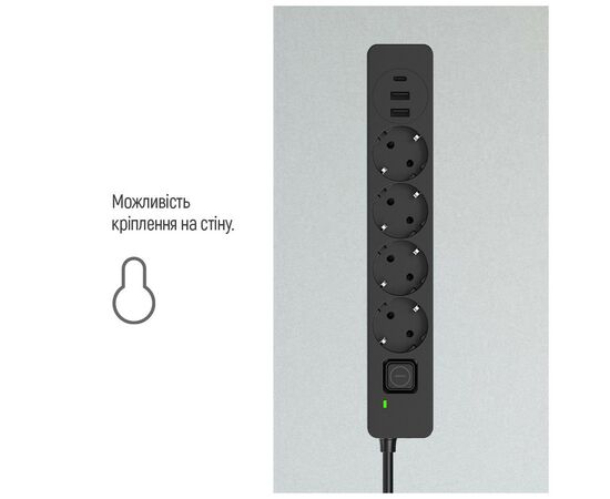 Сетевой фильтр питания ColorWay CW-CHE432PDB, 4 розетки/3USB 2M (CW-CHE432PDB), изображение 11 Сетевой фильтр питания ColorWay CW-CHE432PDB, 4 розетки/3USB 2M (CW-CHE432PDB), изображение 11