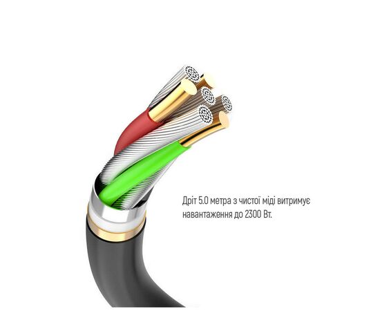 Сетевой фильтр питания ColorWay CW-CHE435PDB, 4 розетки/3USB 5M (CW-CHE435PDB), изображение 11 Сетевой фильтр питания ColorWay CW-CHE435PDB, 4 розетки/3USB 5M (CW-CHE435PDB), изображение 11