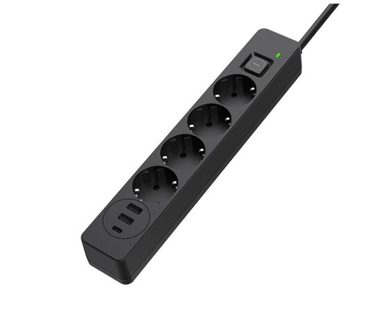 Мережевий фільтр живлення ColorWay CW-CHE435PDB, 4 розетки/3USB 5M (CW-CHE435PDB)