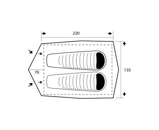 Палатка Trimm DUO sand (001.009.0414), изображение 3 Палатка Trimm DUO sand (001.009.0414), изображение 3