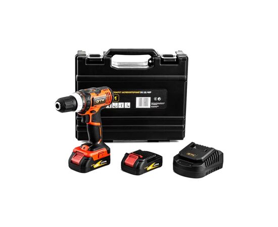 Шуруповерт GTM DS18/40P, 18В, 40Нм, 2шв, (без АКБ та ЗП) (DS18/40P_BARE TOOL)