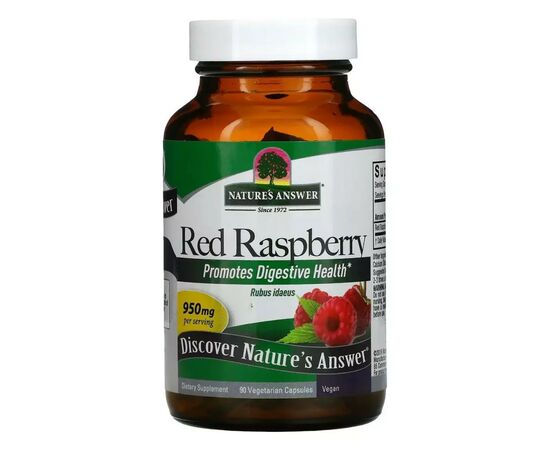 Трави Nature's Answer Червона малина, 950 мг, Red Raspberry, 90 вегетаріанських капсул (NTA-16318)