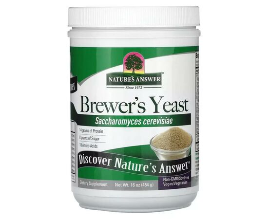 Вітамінно-мінеральний комплекс Nature's Answer Пивні дріжджі, Brewer's Yeast, 454 гр (NTA-16540)