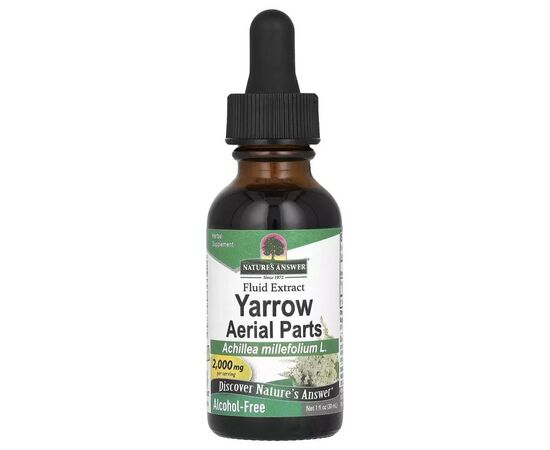 Травы Nature's Answer Экстракт тысячелистника без спирта, 2000 мг, Yarrow Aerial Parts, (NTA-00684)