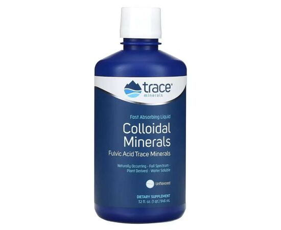 Минералы Trace Minerals Коллоидные минералы, без вкуса, Collodial Minerals, 946 мл (TMR-00514)