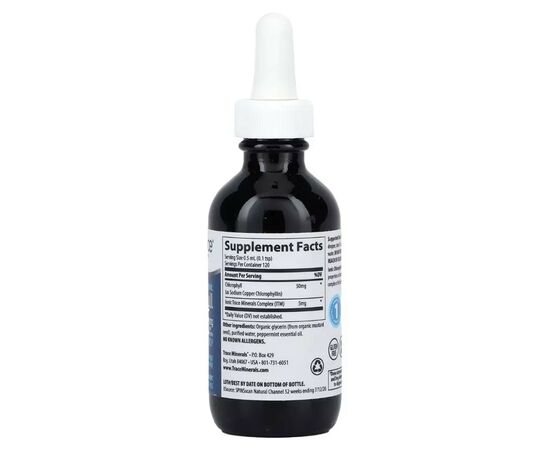 Трави Trace Minerals Хлорофіл Концентрований іонний, 6000 мг, смак м'яти, Co (TMR-00667), зображення 2 Трави Trace Minerals Хлорофіл Концентрований іонний, 6000 мг, смак м'яти, Co (TMR-00667), зображення 2