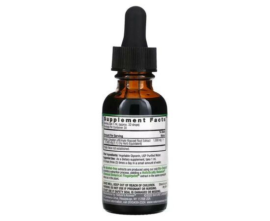 Травы Nature's Answer Имбирь, 1000 мг, экстракт корня без спирта, Ginger Root, Fluid Extract (NTA-00616), изображение 2 Травы Nature's Answer Имбирь, 1000 мг, экстракт корня без спирта, Ginger Root, Fluid Extract (NTA-00616), изображение 2