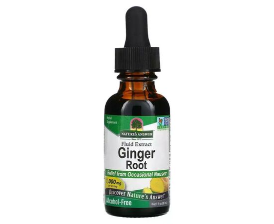 Травы Nature's Answer Имбирь, 1000 мг, экстракт корня без спирта, Ginger Root, Fluid Extract (NTA-00616)