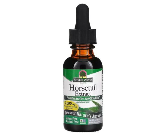 Травы Nature's Answer Экстракт хвоща полевого без спирта, 2000 мг, Horsetail Extract, 30 (NTA-00637)