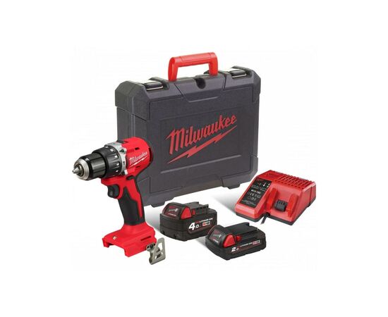 Шуруповерт Milwaukee ударний М18 BLPDRC-422С, 60Нм, 2Ah+4Ah, кейс (4933492825)