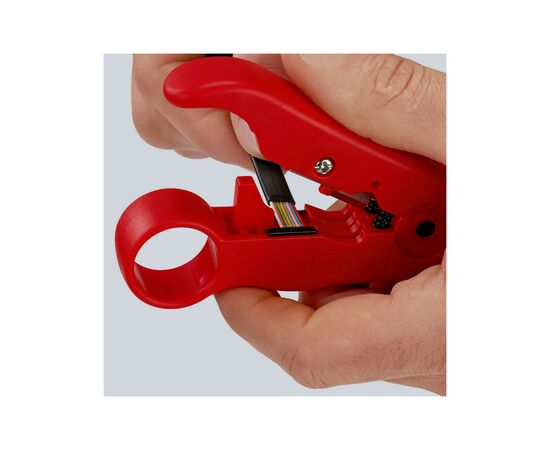 Съемник изоляции KNIPEX для коаксиального и дата-кабеля (16 60 06 SB), изображение 4 Съемник изоляции KNIPEX для коаксиального и дата-кабеля (16 60 06 SB), изображение 4
